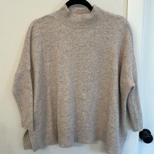 LOFT Oatmeal Speckled Sweater - Petite